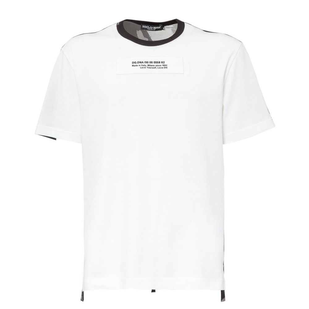 Белая хлопковая футболка Dolce &amp; Gabbana