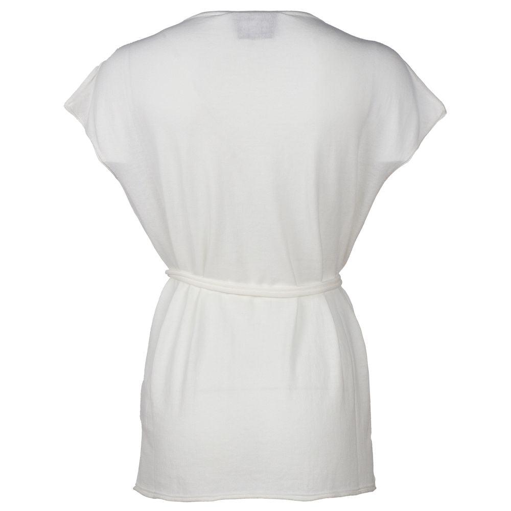 Alpha Studio White Cotton Dress - PER.FASHION