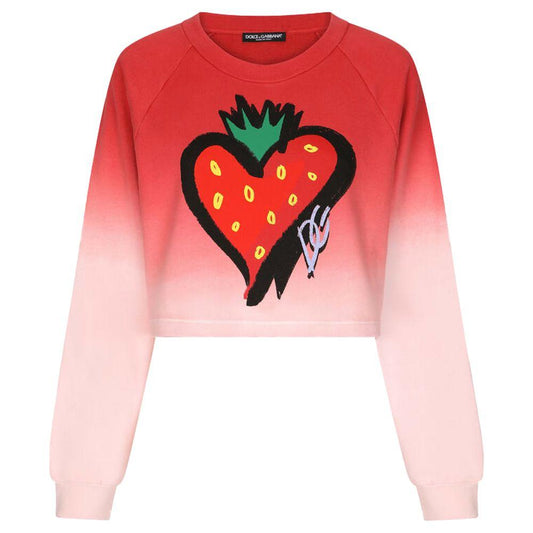 Dolce & Gabbana Red Cotton Sweater - PER.FASHION