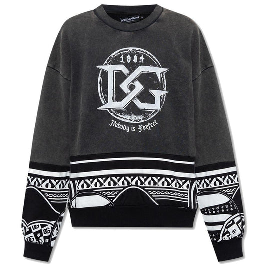 Dolce & Gabbana Black Cotton Sweater - PER.FASHION