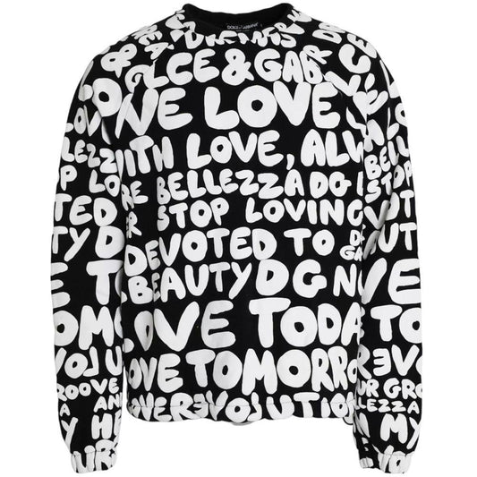 Dolce & Gabbana Black Cotton Sweater - PER.FASHION