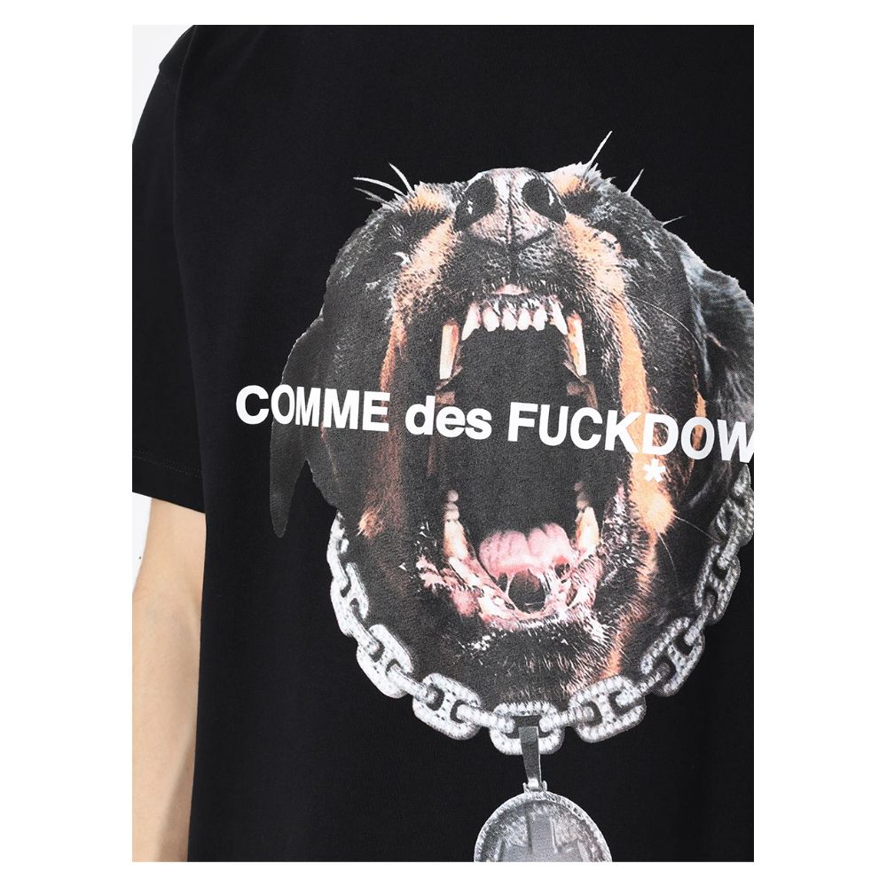 Comme Des Fuckdown Black Cotton T-Shirt
