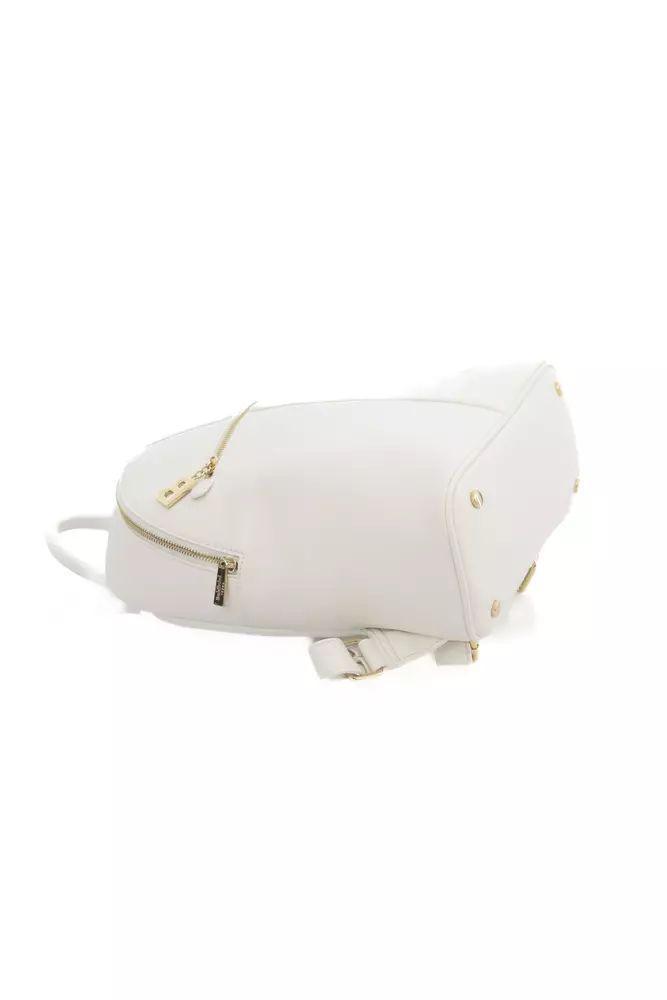 Baldinini Trend шикарный белый рюкзак с золотистыми акцентами