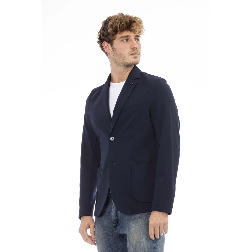 Distretto12 Элегантная синяя тканевая мужская куртка