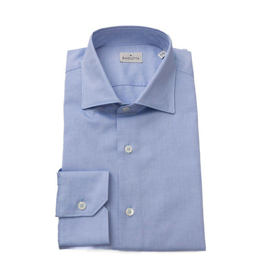 Bagutta Elegant Light Blue Cotton Shirt for Men - PER.FASHION