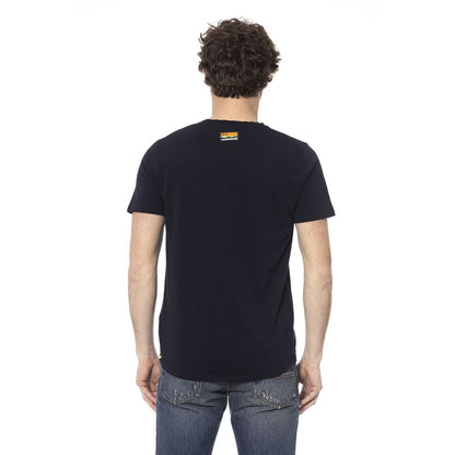 T-shirt Distretto12 Chic in cotone girocollo blu