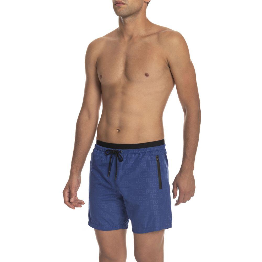 Iceberg Blue Polyester Swimwear - PER.FASHION