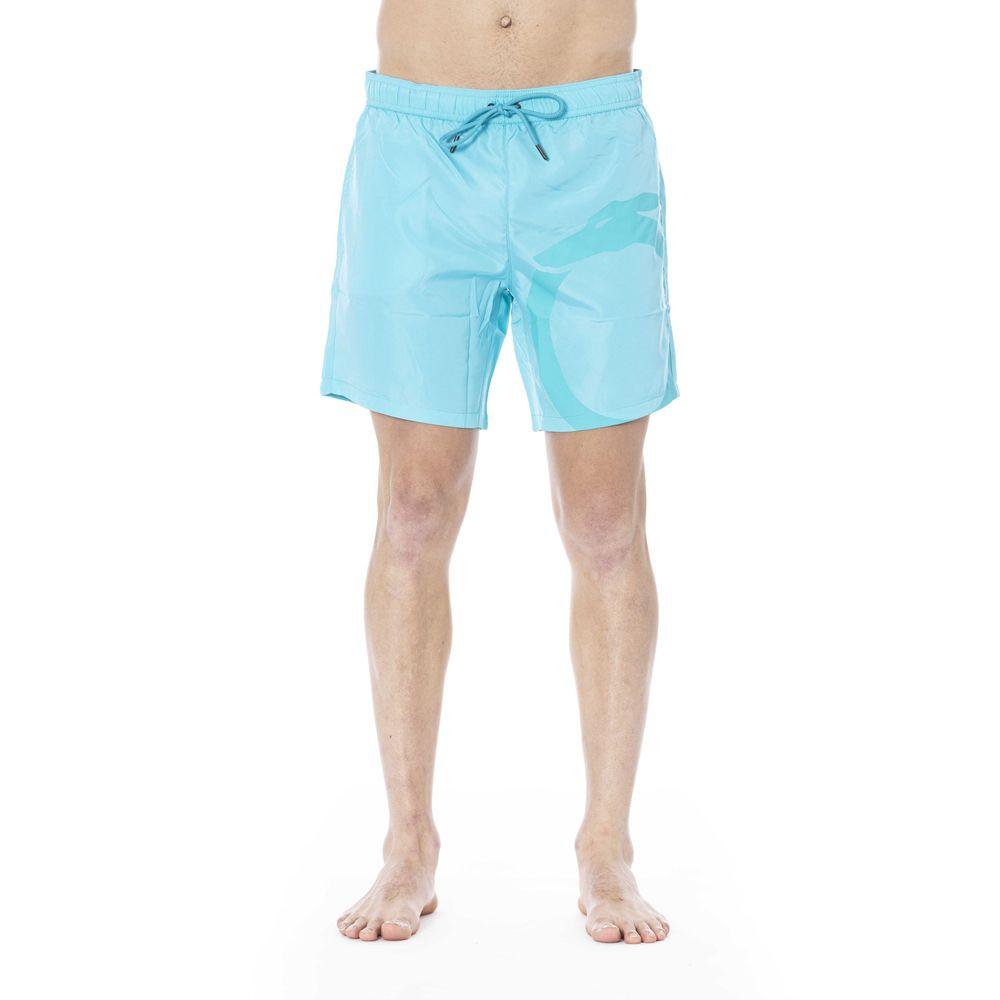 Trussardi Beachwear Light Blue Polyester Swimwear - PER.FASHION