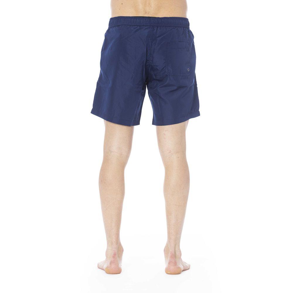 Trussardi Beachwear Blue Polyester Swimwear - PER.FASHION