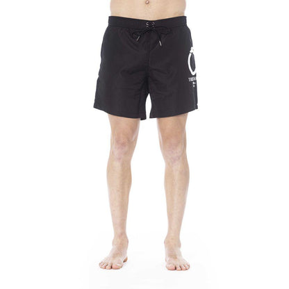 Trussardi Beachwear Black Polyester Swimwear - PER.FASHION