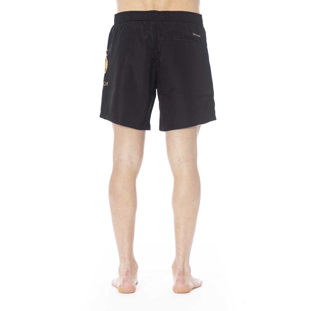 Trussardi Beachwear Black Polyester Swimwear - PER.FASHION