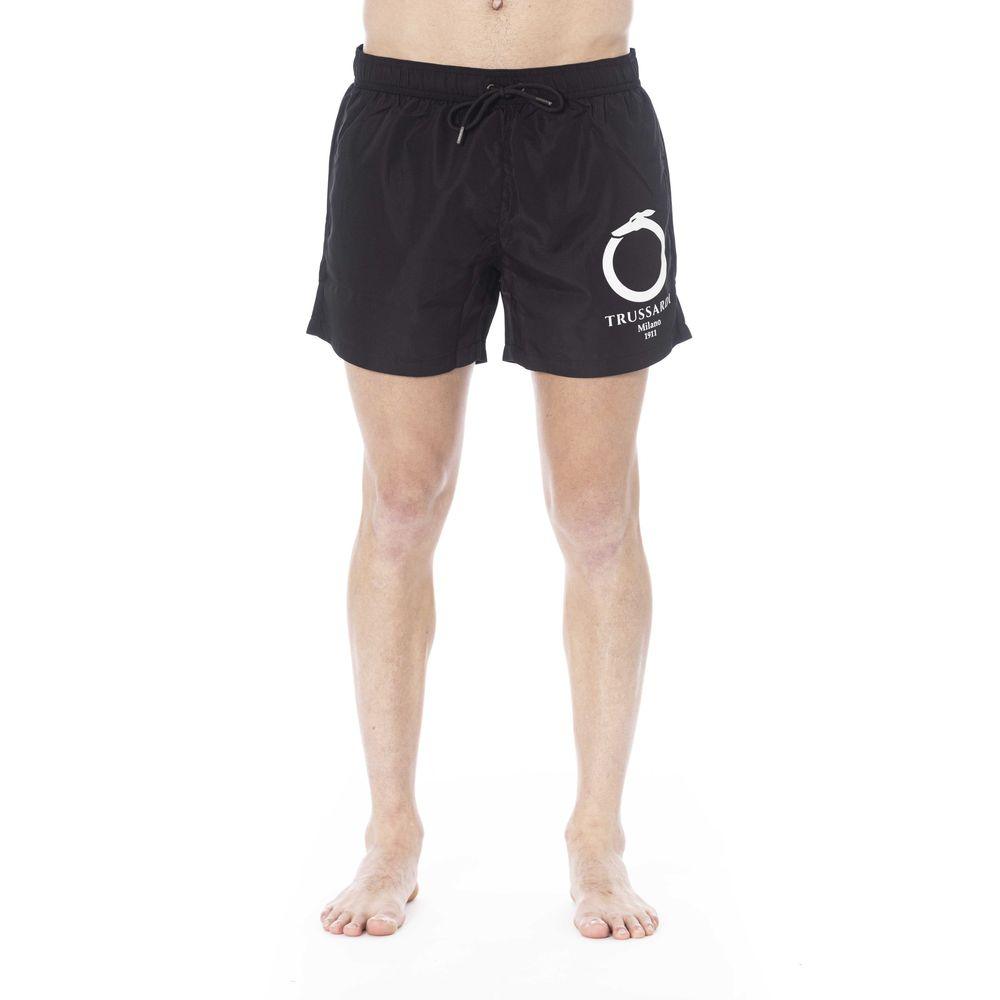 Trussardi Beachwear Black Polyester Swimwear - PER.FASHION