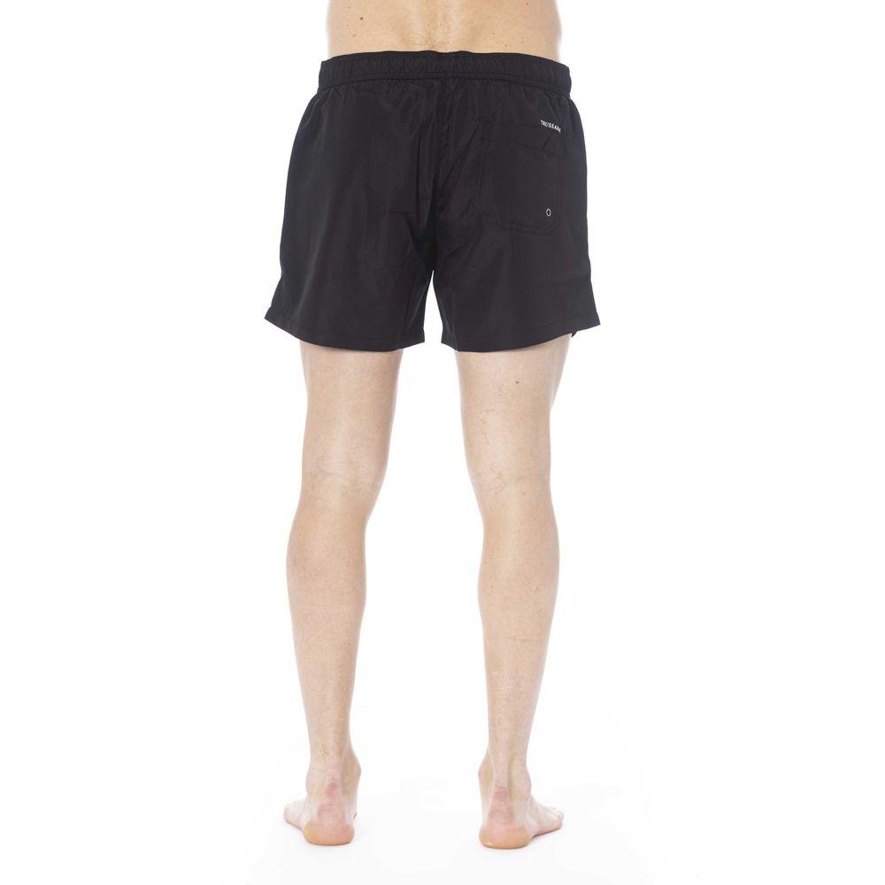 Trussardi Beachwear Black Polyester Swimwear - PER.FASHION