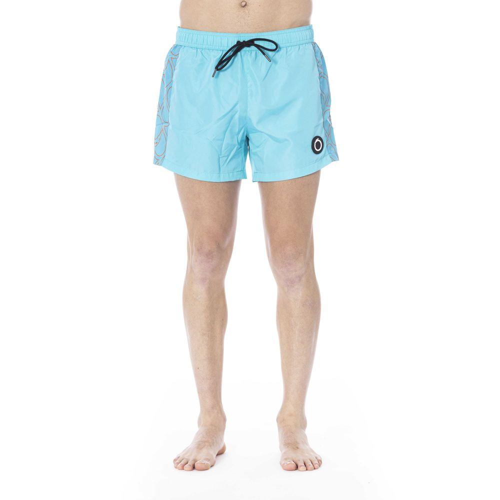Trussardi Beachwear Light Blue Polyester Swimwear - PER.FASHION