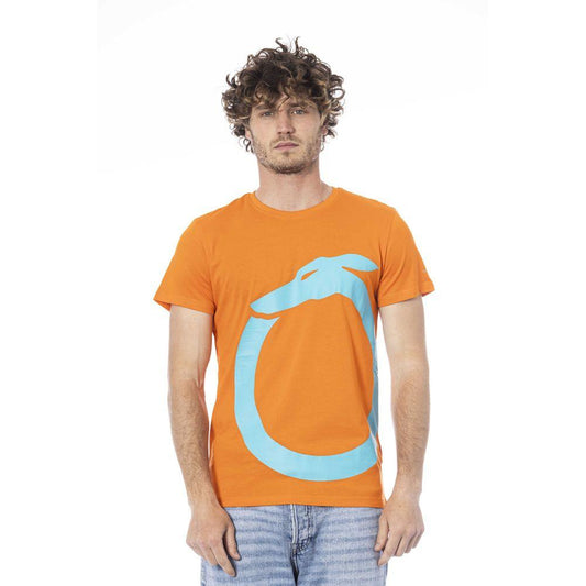 Trussardi Beachwear Orange Cotton T-Shirt - PER.FASHION