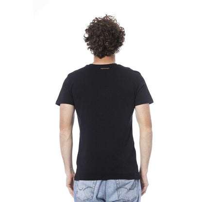 Trussardi Beachwear Black Cotton T-Shirt - PER.FASHION