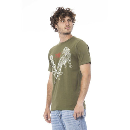 Cavalli Class Green Cotton T-Shirt - PER.FASHION