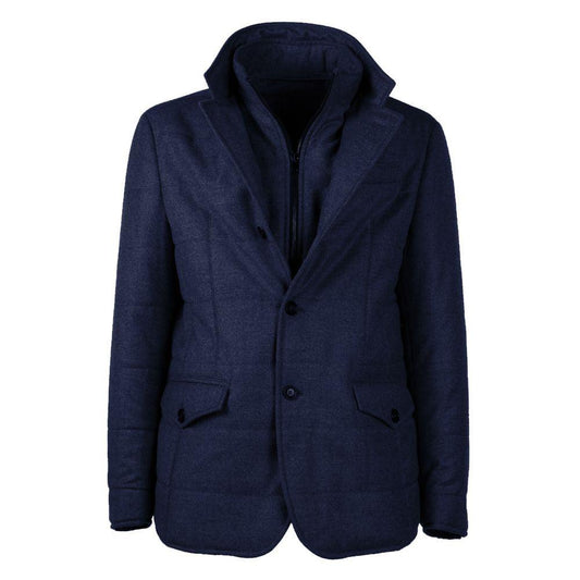 Made in Italy Elegant Wool-Cashmere Men's Coat - PER.FASHION