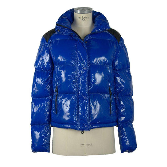 Refrigiwear Chic Blue Down Jacket with Eco-Friendly Flair - PER.FASHION