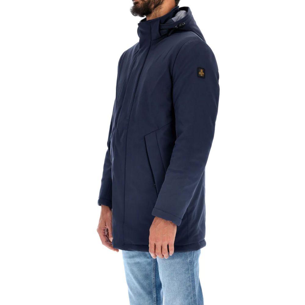 Refrigiwear Chic Blue Padded Parka with Removable Hood - PER.FASHION