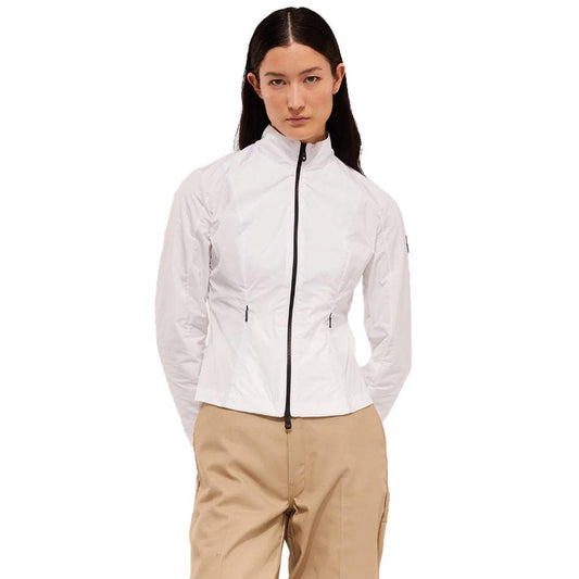 Refrigiwear Chic Windproof White Jacket with Logo - PER.FASHION
