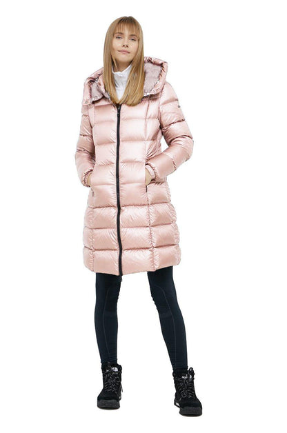 Refrigiwear Elegant Long Down Jacket with Removable Hood - PER.FASHION