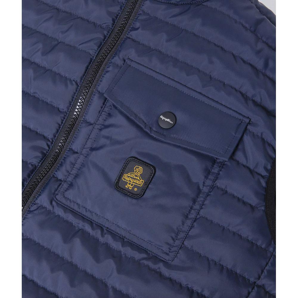 Refrigiwear Elegant Men's Down Vest in Sumptuous Blue - PER.FASHION