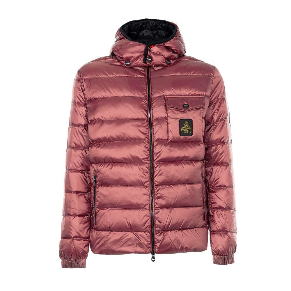 Refrigiwear Elegant Pink Hooded Jacket with Zip Pockets - PER.FASHION