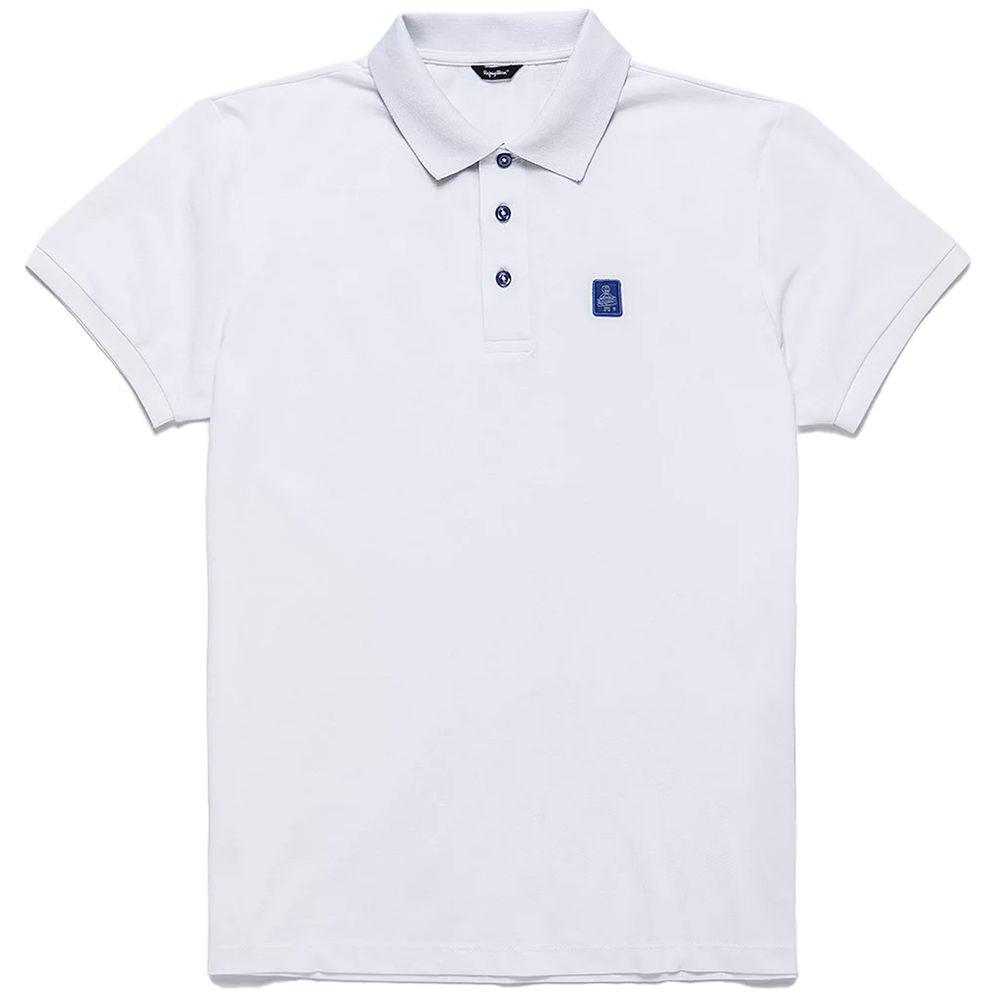 Refrigiwear Elegant White Cotton Pique Men's Polo - PER.FASHION