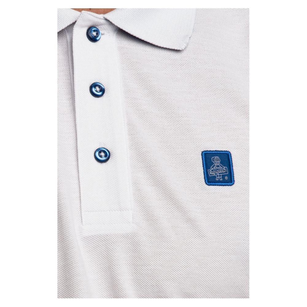 Refrigiwear Elegant White Cotton Pique Men's Polo - PER.FASHION