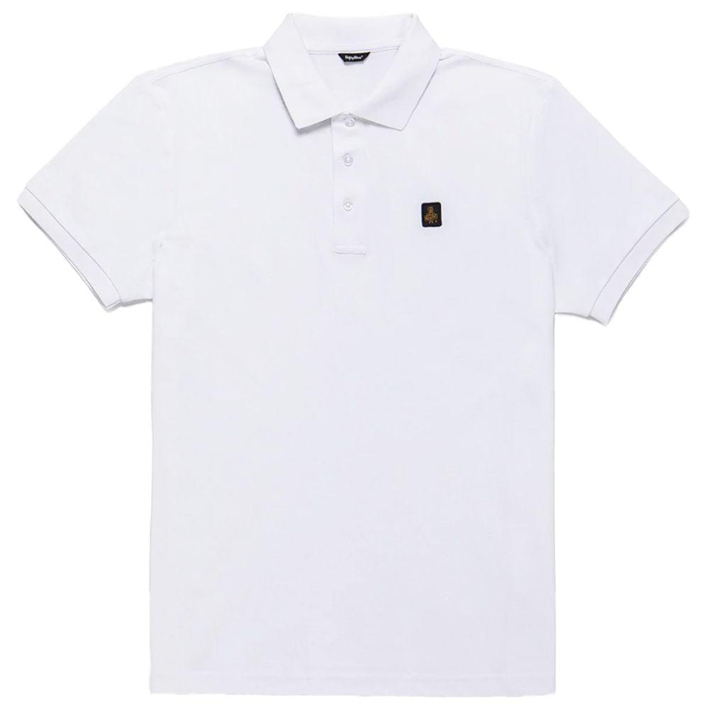 Refrigiwear Elegant White Polo with Embroidered Logo - PER.FASHION