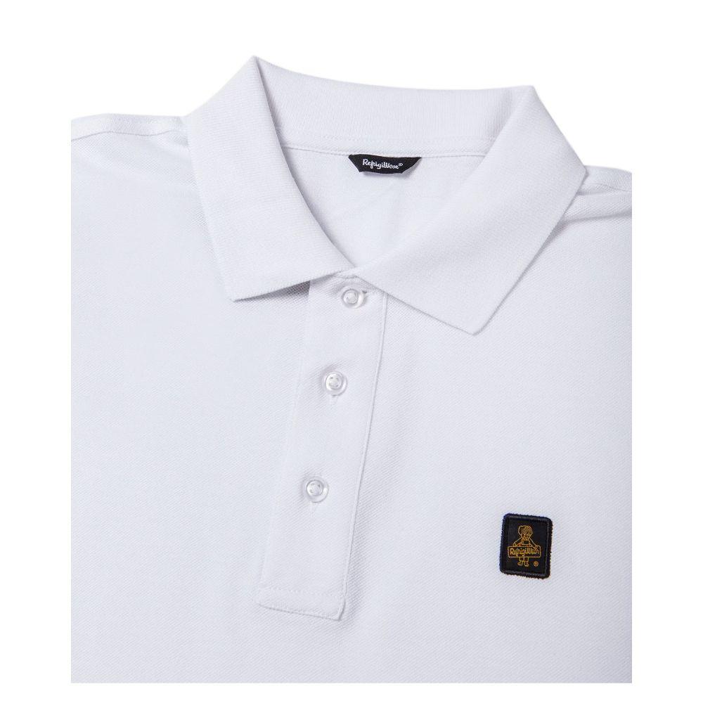 Refrigiwear Elegant White Polo with Embroidered Logo - PER.FASHION