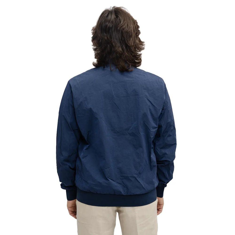 Refrigiwear Elevated Casual Blue Bomber Jacket - PER.FASHION