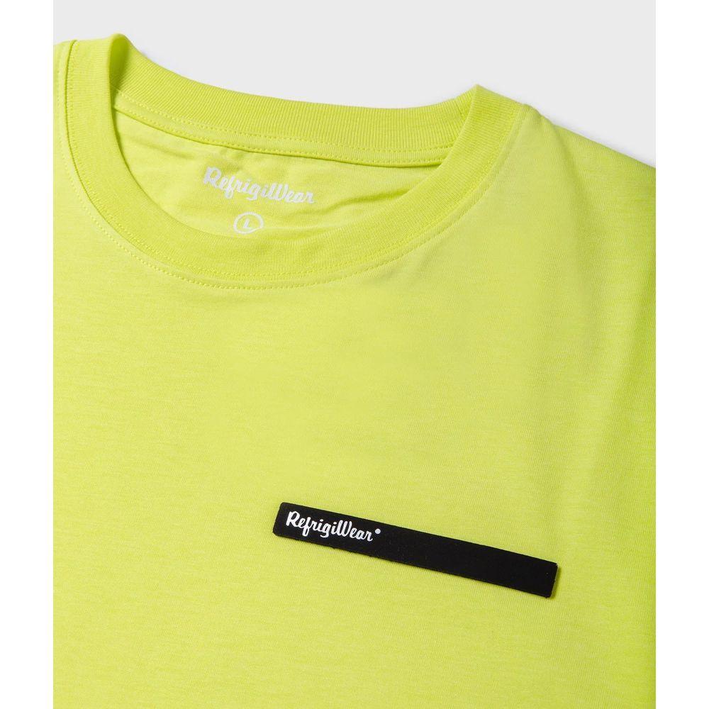 Refrigiwear Embossed Logo Cotton T-Shirt in Yellow - PER.FASHION