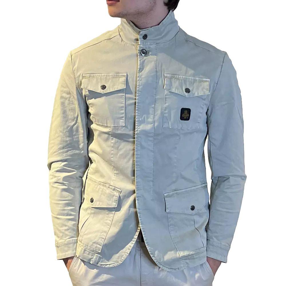 Refrigiwear Sleek Beige Four-Pocket Cotton Jacket - PER.FASHION