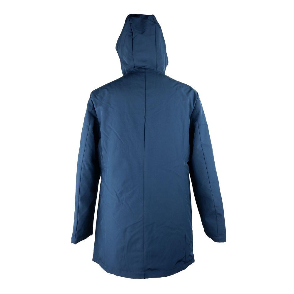 Refrigiwear Stylish Men's Long Hooded Jacket in Blue - PER.FASHION