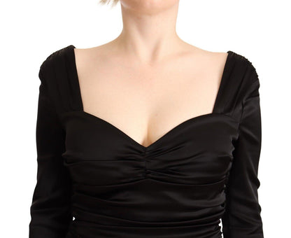 Roberto Cavalli Elegant Black Sweetheart Sheath Dress - PER.FASHION