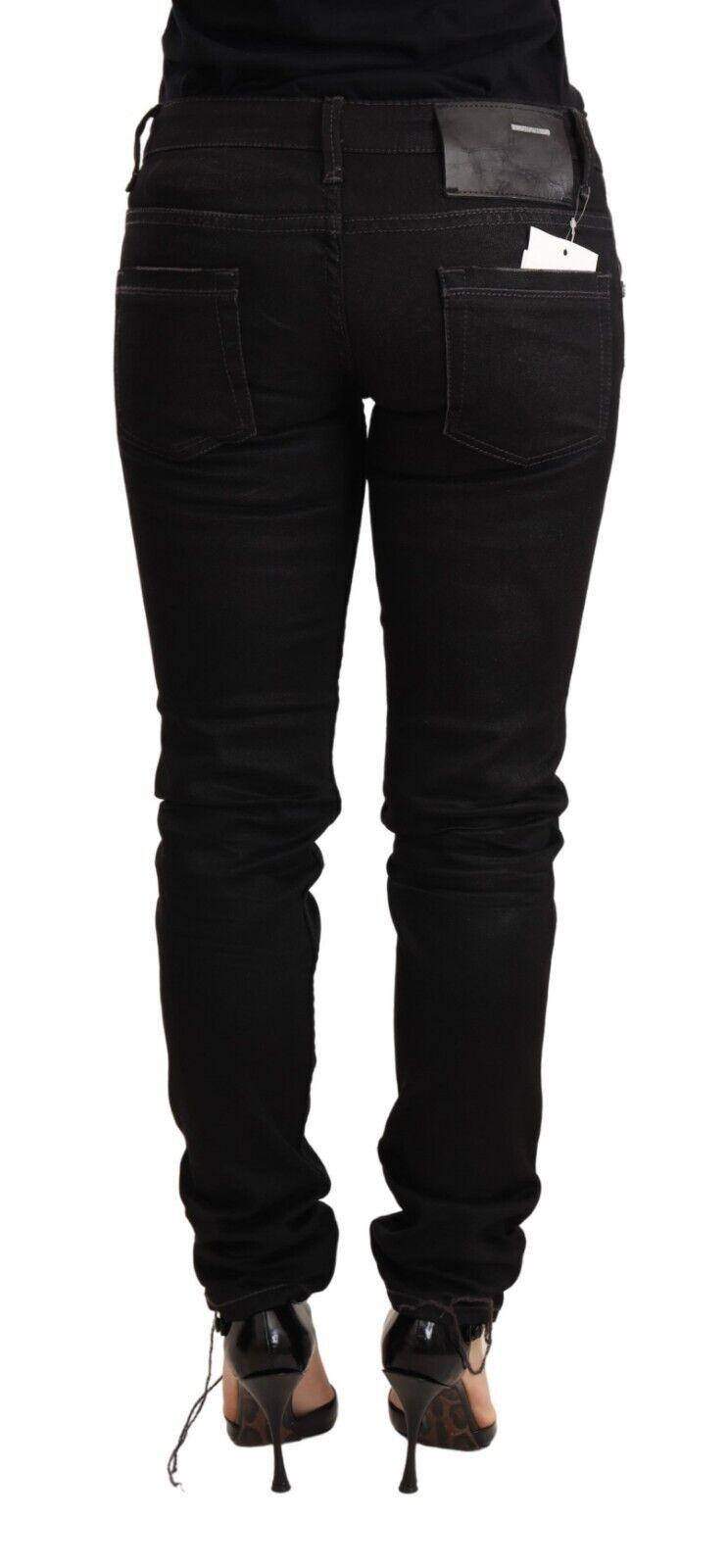 Acht Sleek Black Washed Skinny Jeans - PER.FASHION