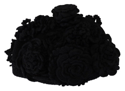 Dolce & Gabbana Elegant Black Virgin Wool Beanie Hat - PER.FASHION