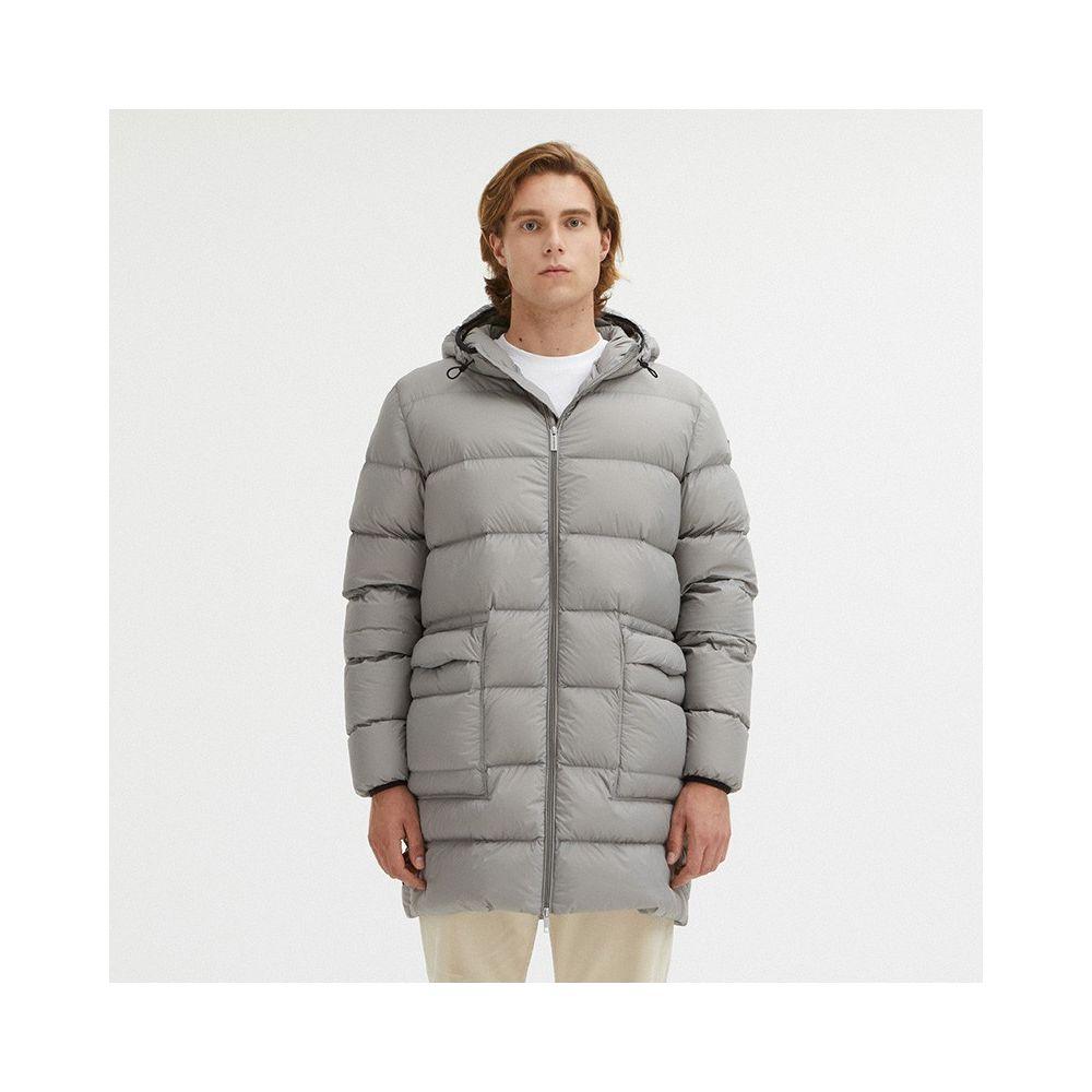 Sleek Dove Grey Centogrammi Hooded Jacket - PER.FASHION