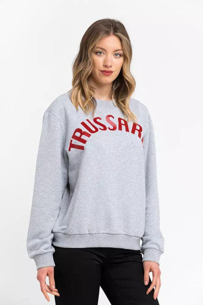 Trussardi Oversized Round-Neck Cotton Blend Sweatshirt - PER.FASHION