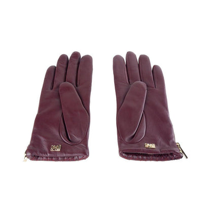 Cavalli Class Elegant Lambskin Leather Gloves in Pink - PER.FASHION