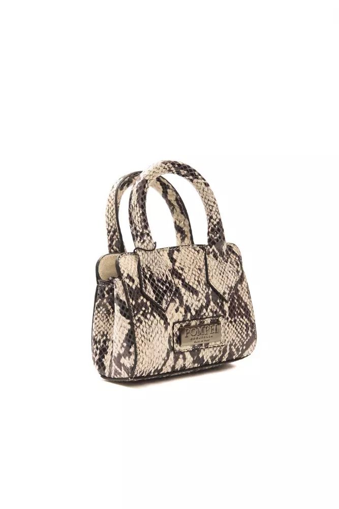 Миниатюрная сумка-тоут Pompei Donatella Chic серого цвета с регулируемыми ремнями