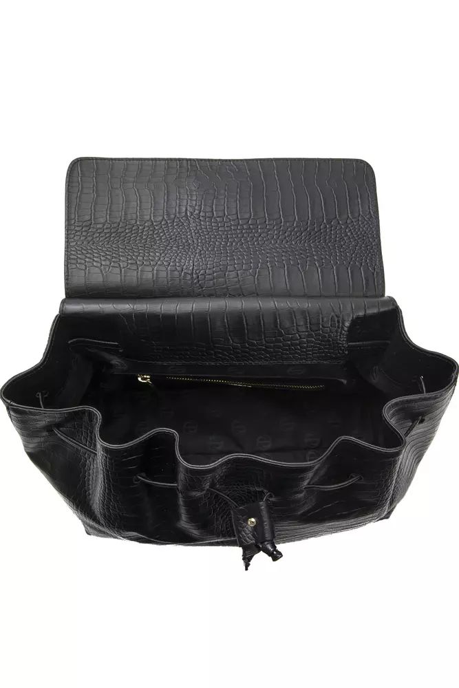 Pompei Donatella Шикарная кожаная сумка-трансформер с крокодиловым принтом