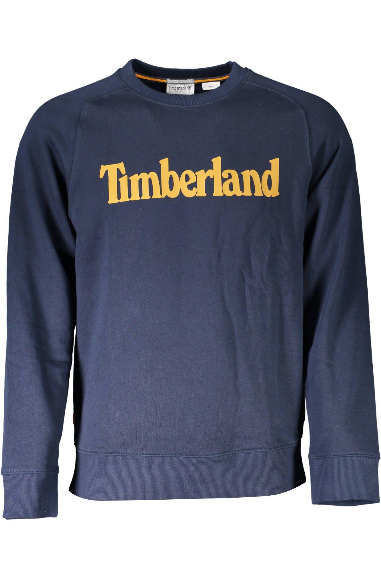 Timberland Chic Blue Round Neck Logo Sweatshirt - PER.FASHION