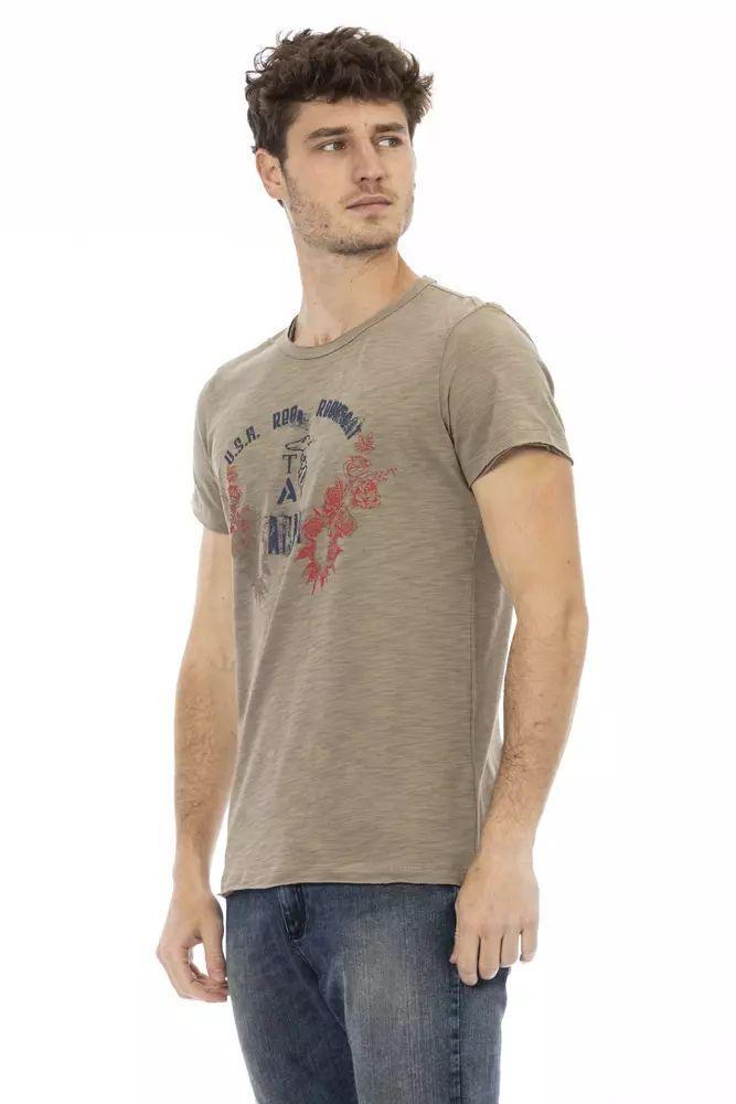 Trussardi Action Chic Green Short Sleeve Round Neck Tee - PER.FASHION