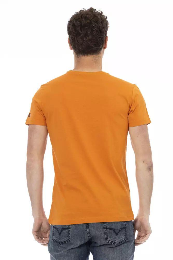 Trussardi Action Chic Orange Short Sleeve Round Neck Tee - PER.FASHION