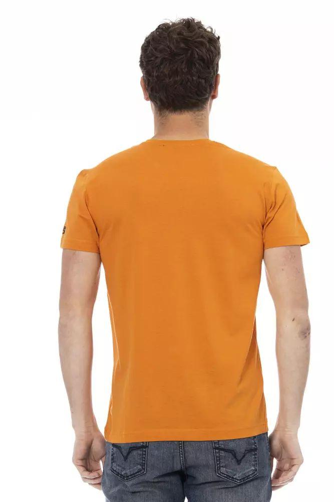 Trussardi Action Elegant Orange Short Sleeve Round Neck Tee - PER.FASHION