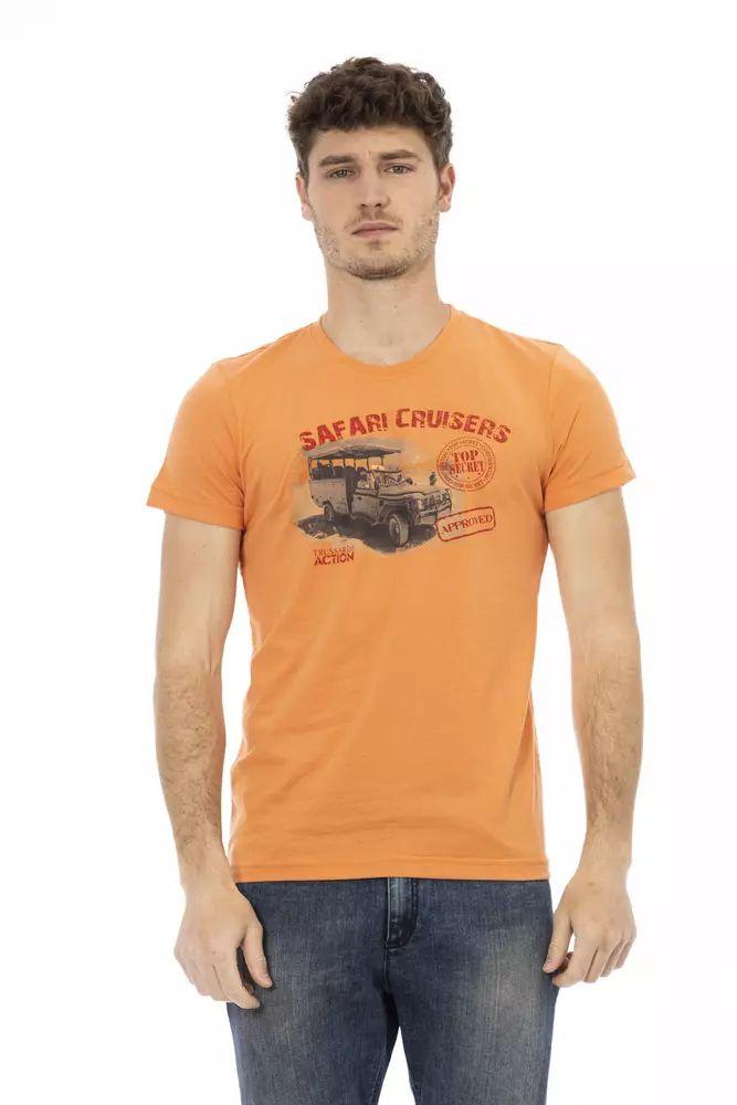 Trussardi Action Elegant Orange Short Sleeve Tee - PER.FASHION