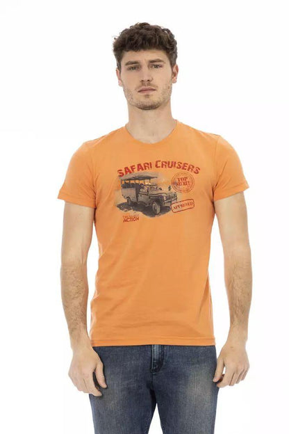 Trussardi Action Elegant Orange Short Sleeve Tee - PER.FASHION